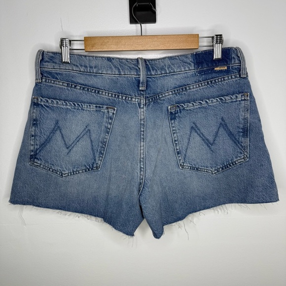 MOTHER SUPERIOR The Skipper Short N’ Long Fray Denim Shorts - Picture 6 of 9